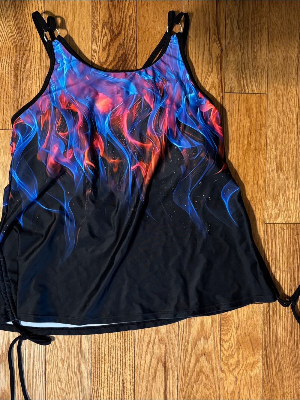 Multi Colored Strappy Swim Top